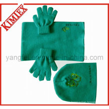 100% acrílico de la moda de promoción Hat Glove Scarf Knit Set